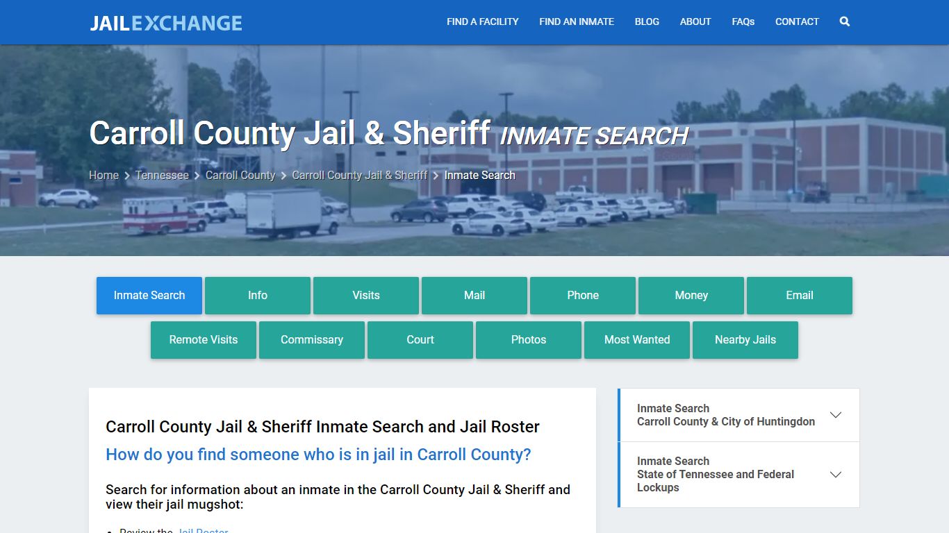Inmate Search: Roster & Mugshots - Carroll County Jail & Sheriff, TN
